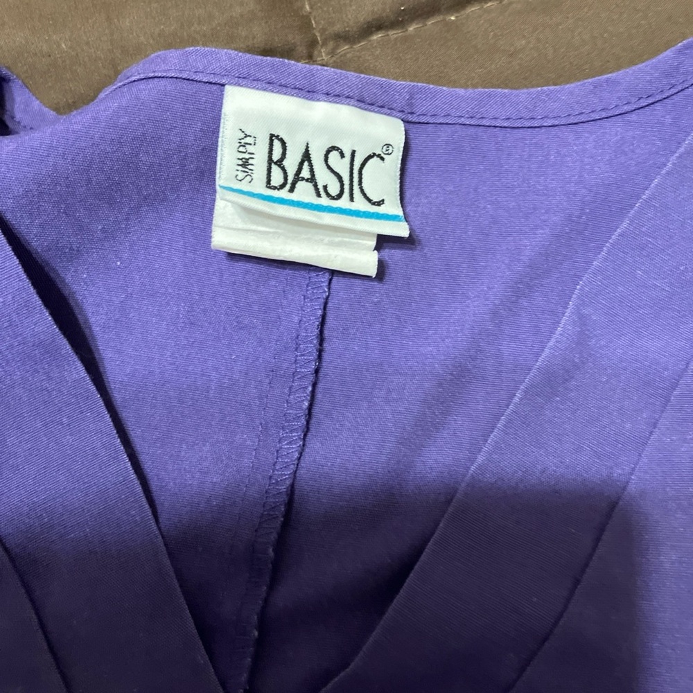 Basic unisex small purple scrub set
